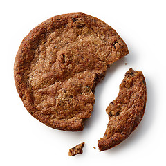 Image showing chocolate cookie on white background