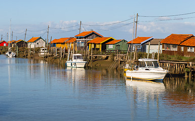 Image showing La Tremblade village, Oyster farming harbour in France