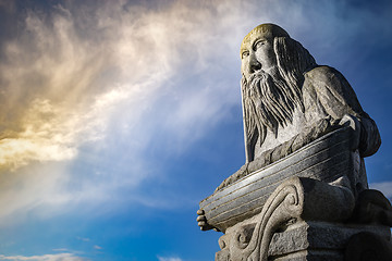 Image showing Malo statue in Brittany Valley of the Saints