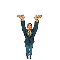 Image showing Businessman hands up