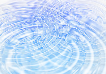 Image showing Abstract blue water ripples background