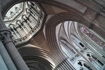 Image showing Cathedral of Coutances, view of the transept and lantern tower