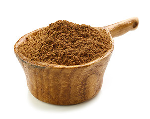 Image showing cinnamon in wooden cup