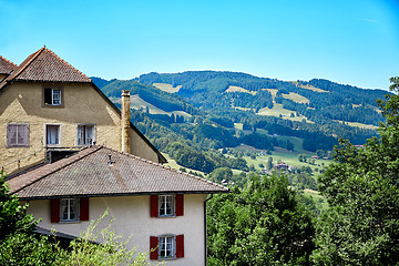 Image showing Buildings of Gruyere, Switzerland