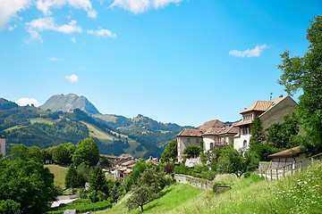 Image showing Panoramic view of Gruyere, Switzerland