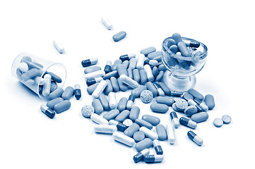 Image showing Drugs tablets on white background