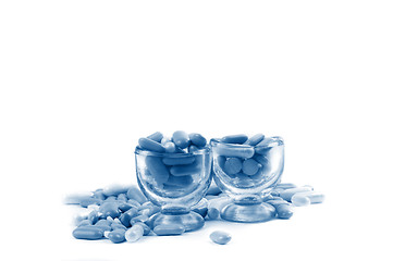 Image showing Drugs tablets on white background