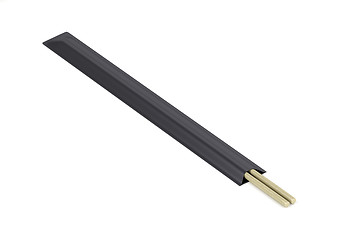 Image showing Disposable wooden chopsticks