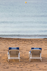 Image showing Two Beach Chairs