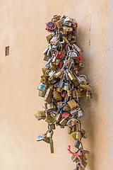 Image showing Love Padlocks Wall