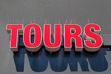 Image showing Tours Sign