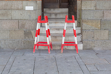 Image showing Construction Barrier Stairs