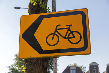 Image showing Bike Path Sign