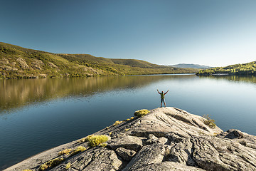 Image showing Man Hiking