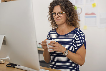 Image showing Coffee break at work