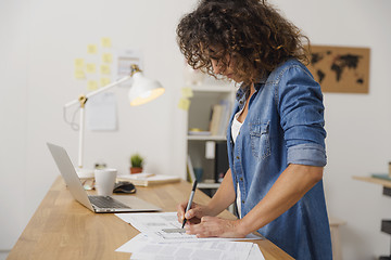 Image showing Designer working on office