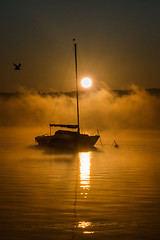 Image showing Lake Ammer at Morning Time, Bavaria, Germany