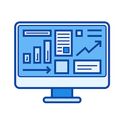 Image showing Sales statistics line icon.