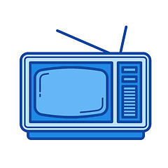 Image showing Vintage TV line icon.