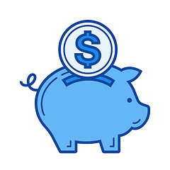 Image showing Money savings line icon.