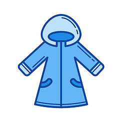 Image showing Baby winter clothes line icon.