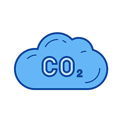 Image showing CO2 emission line icon.