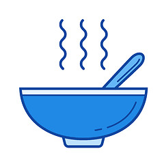 Image showing Miso soup line icon.