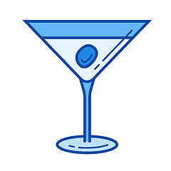 Image showing Martini line icon.