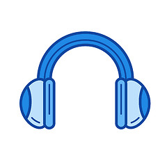 Image showing Headphones line icon.