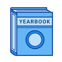 Image showing Year book line icon.