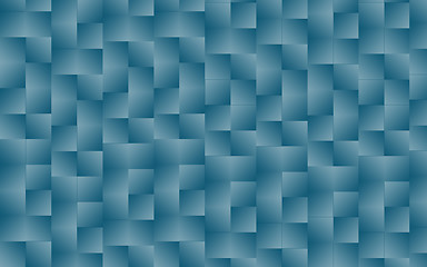 Image showing Blue square pattern background