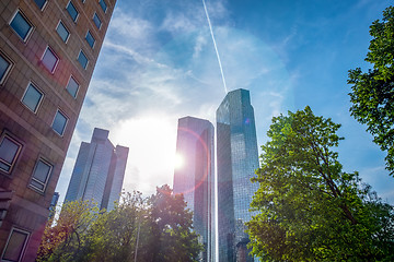 Image showing Frankfurt Germany with some skyscrapers