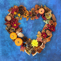 Image showing Heart Shaped Autumn Wreath