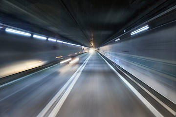 Image showing Driving in a tunnel