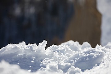 Image showing Snow detail glimmering in sunlight