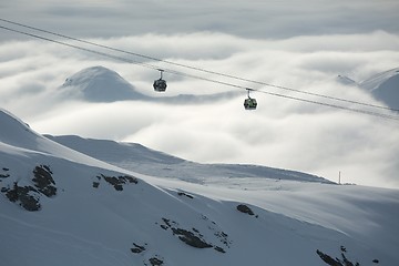 Image showing Ski resort winter landscape