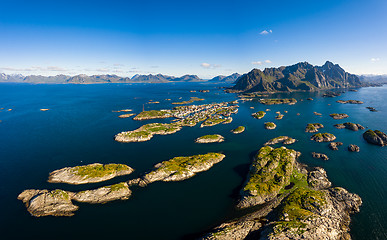 Image showing Henningsvaer Lofoten is an archipelago in the county of Nordland