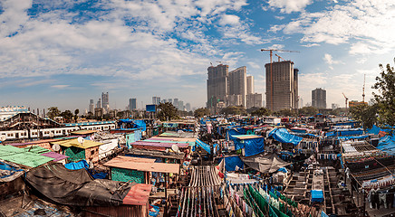 Image showing Dhobi Ghat (Mahalaxmi Dhobi Ghat) was an open air laundromat (la