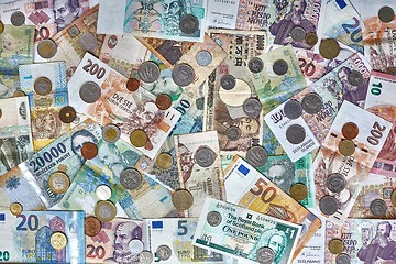 Image showing Money Banknotes and Coins From Many Countries