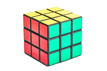 Image showing Rubik\'s cube on white