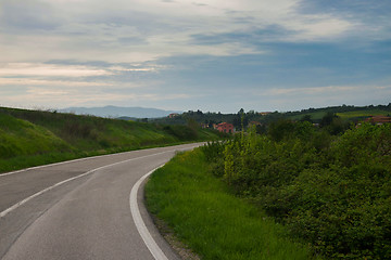 Image showing Winding road in Tuscana, Italy