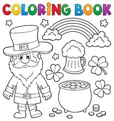 Image showing Coloring book St Patricks Day set 1