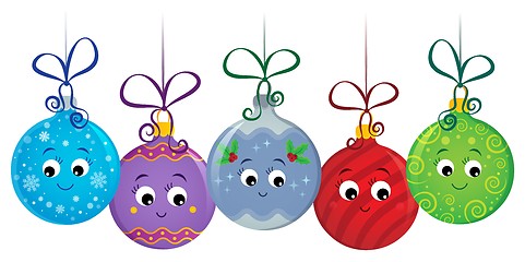 Image showing Stylized Christmas ornaments image 1
