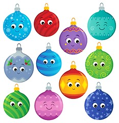 Image showing Stylized Christmas ornaments theme set 2