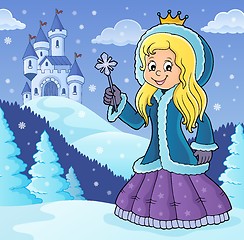 Image showing Princess in winter clothes theme image 2