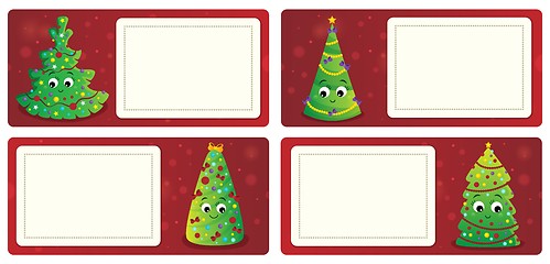 Image showing Stylized Christmas theme cards 1
