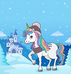 Image showing Winter unicorn theme image 3