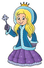 Image showing Princess in winter clothes theme image 1