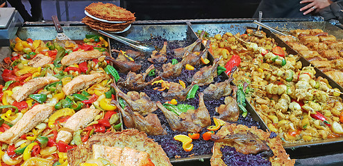 Image showing Traditional Hungarian food festival on street market