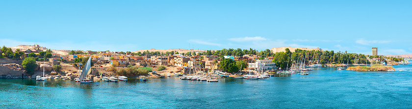 Image showing Panoramic view of Aswan